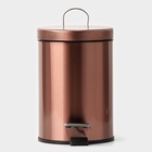 УЦЕНКА Ведро мусорное с педалью Stölz, 3 л, нержавеющая сталь, бронзовое - Фото 5