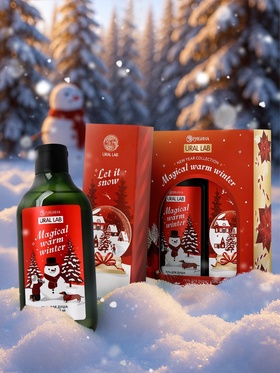Подарочный набор новогодний Magical warm winter: гель для душа 300 мл и соль для ванны 200 мл, URAL LAB