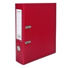 УЦЕНКА Папка-регистратор А4, 75 мм, Calligrata, ПВХ, тиснение «лен», металлическая окантовка, карман на корешок, собранная, бордовая, микс - Фото 9