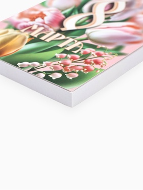 Ежедневник в мягкой обложке А6, 120 л «С 8 марта»