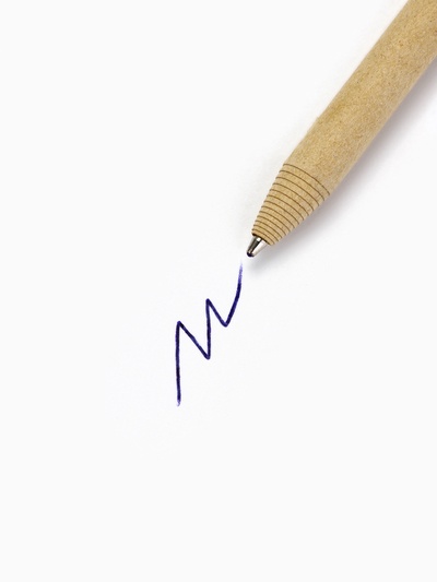 Ручка-эко, шариковая, синяя паста, 1 мм «Учителю с благодарностью» МИКС