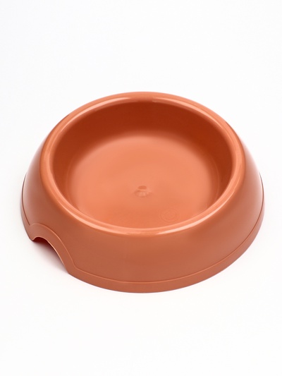 Миска для кошек и собак, 200 мл, 14.5×3 см, пластик, кирпичная