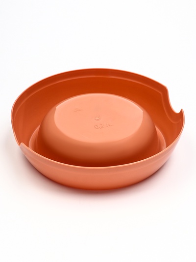 Миска для кошек и собак, 200 мл, 14.5×3 см, пластик, кирпичная