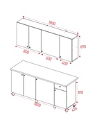 УЦЕНКА Кухонный гарнитур Поинт 1800, Белый фасад/Белый корпус - Фото 2