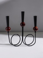 Подсвечник на 3 свечи «Канделябр. Параллельные вселенные», d=2.2 см, чёрный, 25×3.5×27.3 см - Фото 2