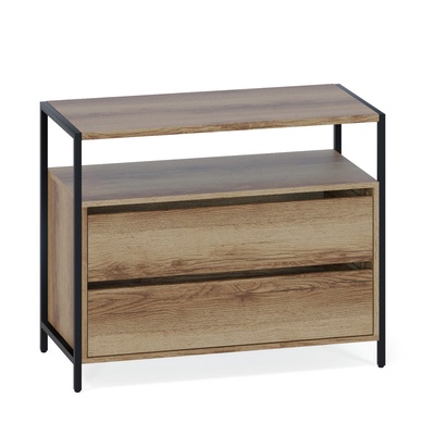 Комод напольный для вещей «Т400», 2 ящика, на ножках, 940×449×755 мм, цвет дуб делано