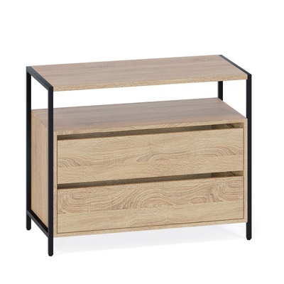 Комод напольный для вещей «Т400», 2 ящика, на ножках, 940×449×755 мм, цвет дуб сонома