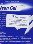 Ручка гелевая Pensan Neon Gel, чернила неоново-белые, узел 1 мм, линия письма 0.5 мм - Фото 11