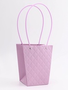 Сумка для цветов тиснение "МИКС" влагостойкая, 17x17-11.5x11.5-20 см (комплект 6 шт) - фото 47828189