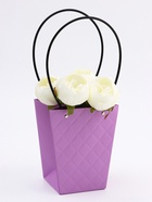 Сумка для цветов тиснение "МИКС" влагостойкая, 17x17-11.5x11.5-20 см (комплект 6 шт) - фото 47828191