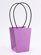 Сумка для цветов тиснение "МИКС" влагостойкая, 17x17-11.5x11.5-20 см (комплект 6 шт) - фото 47828192