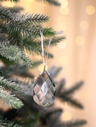 Ёлочная игрушка «Зимнее волшебство. Льдинка» капелька, 6?4 см, прозрачный (комплект 4 шт) - фото 60864225