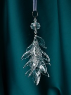 Украшение ёлочное "Льдинка" листики, 12х4,5 см, прозрачный - фото 809033443