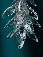 Украшение ёлочное "Льдинка" листики, 12х4,5 см, прозрачный - фото 809033444