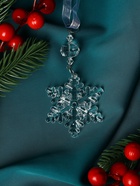 Ёлочная игрушка «Зимнее волшебство. Льдинка» снежинка, 10?4.5 см, прозрачный (комплект 4 шт) - фото 47344401