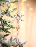 Ёлочная игрушка «Зимнее волшебство. Льдинка» снежинка кристалл, 20?6 см, прозрачный (комплект 2 шт) - фото 47344410