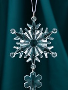 Ёлочная игрушка «Зимнее волшебство. Льдинка» снежинка кристалл, 20?6 см, прозрачный (комплект 2 шт) - фото 47344414