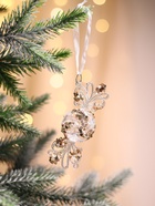 Ёлочные игрушки 2 шт. «Зимнее волшебство. Праздник» 10.5?4 см, прозрачно-золотой (комплект 2 шт) - фото 47344449