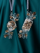 Ёлочные игрушки 2 шт. «Зимнее волшебство. Праздник» 10.5?4 см, прозрачно-золотой (комплект 2 шт) - фото 54804247