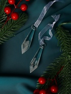 Ёлочные игрушки 2 шт. «Зимнее волшебство. Льдинка» сосулька грани, 6.5?1 см, прозрачный (комплект 2 шт) - фото 47344456