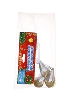 Ёлочные игрушки 3 шт. «Зимнее волшебство. Льдинка» капельки грани, 4.5×2.5 см, прозрачно-золотой - фото 58036934