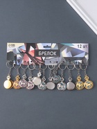 Брелок для ключей на кольце «Бегущий конь», металл, пластик, блёстки, 4?2.7?0.8 см, МИКС (комплект 12 шт) - фото 54002001