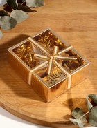 Свеча новогодняя с декором «Золотая ёлочка», 12×10×4 см - фото 809160284