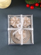 Набор свечей «Снежинки и подсвечник», 3 шт., 12×10×4 см - фото 809239751