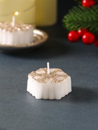 Набор свечей «Снежинки и подсвечник», 3 шт., 12×10×4 см - фото 809239745