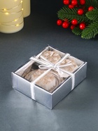 Набор свечей «Снежинки и подсвечник», 3 шт., 12×10×4 см - фото 809239747