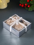 Набор свечей «Снежинки и подсвечник», 3 шт., 12×10×4 см - фото 809239748