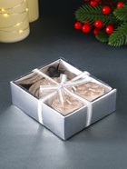 Набор свечей «Снежинки и подсвечник», 3 шт., 12×10×4 см - фото 809239750