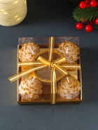 Набор свечей «Шишки и подсвечник», 5 шт., 11.5×11.5×5.5 см - фото 58036983