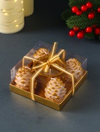 Набор свечей «Шишки и подсвечник», 5 шт., 11.5×11.5×5.5 см - фото 58036981