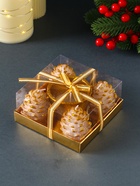 Набор свечей «Шишки и подсвечник», 5 шт., 11.5×11.5×5.5 см - фото 58036982