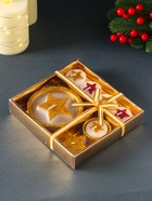 Набор свечей «Звёзды и подсвечник», 7 шт., 15.8×16.8×3.3 см - фото 809239768