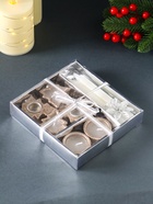 Набор свечей «Новогодние свечи и подсвечники», 6 шт., 15.8×16.8×3.3 см - фото 809239785