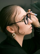 Серьги металл «Тренд» кольца, цвет золото с серебром 10876291 - фото 16591503