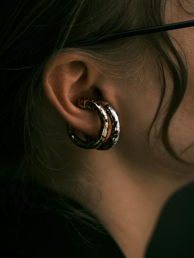 Серьги каффы «Леопард» набор 2 шт. цветные