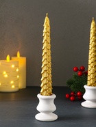 Набор свечей новогодних «Ель», 1.9×1.9×20 см, 2 шт., золото - Фото 5