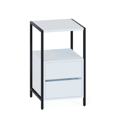 Тумба напольная «КТ 400», 2 ящика, на ножках, 449×437×755 мм, цвет белый