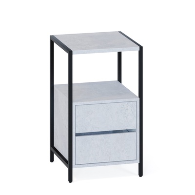 Тумба напольная «КТ 400», 2 ящика, на ножках, 449×437×755 мм, цвет бетон