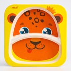 УЦЕНКА Тарелка детская из бамбука M&B «Леопард», 2 секции - Фото 2