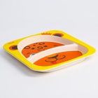 УЦЕНКА Тарелка детская из бамбука M&B «Леопард», 2 секции - Фото 3