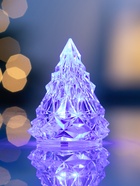 Световая фигура «Ёлочка», 6.5×5 см, 1 LED, от батареек AG41×3, свечение RGB - фото 5038648