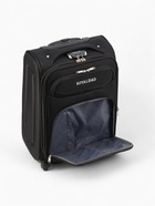 Чемодан на колёсах Royalbag маленький 46 л (S), на молнии, с увеличением, кодовый замок, 4 колеса, чёрный - Фото 11