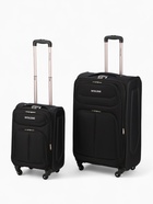 Чемодан на колёсах Royalbag маленький 46 л (S), на молнии, с увеличением, кодовый замок, 4 колеса, чёрный 10872093 - фото 16595686