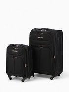 Чемодан на колёсах Royalbag маленький 46 л (S), на молнии, с увеличением, кодовый замок, 4 колеса, чёрный - Фото 13