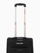Чемодан на колёсах Royalbag маленький 46 л (S), на молнии, с увеличением, кодовый замок, 4 колеса, чёрный - Фото 6