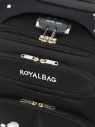 Чемодан на колёсах Royalbag маленький 46 л (S), на молнии, с увеличением, кодовый замок, 4 колеса, чёрный 10872093 - фото 16595683